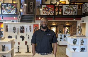 Charlotte art gallery owner showcases African culture and mission to improve lives of his countrymen